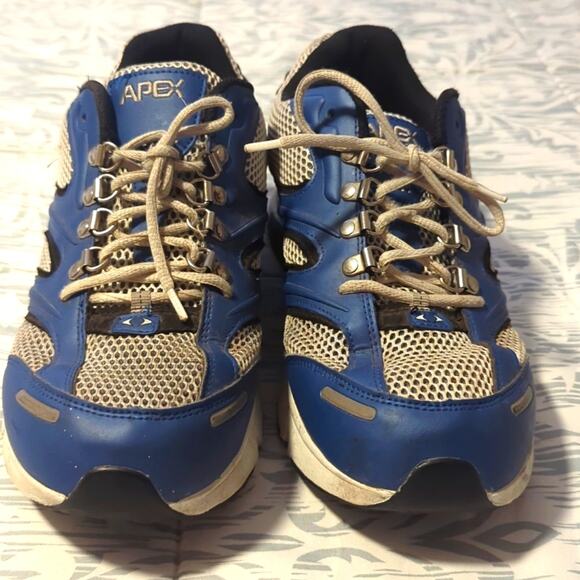 Apex Men's Stealth Runner Active Athletic Running Shoe V Last White/Blue Size 11 - Picture 4 of 9